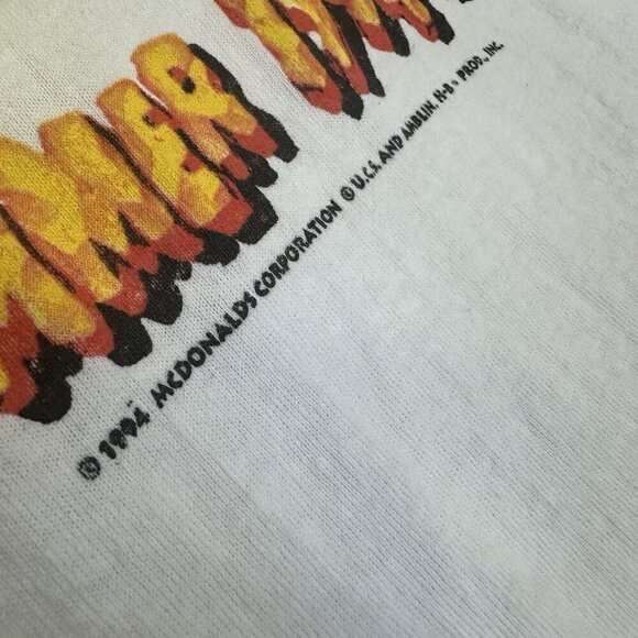 Vintage 90s 1994 Summer The Flintstones McDonald's Single Stitch T-Shirt XL - Picture 4 of 8